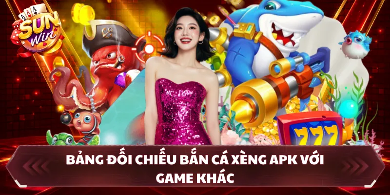 Bảng đối chiếu bắn cá xèng apk với game khác