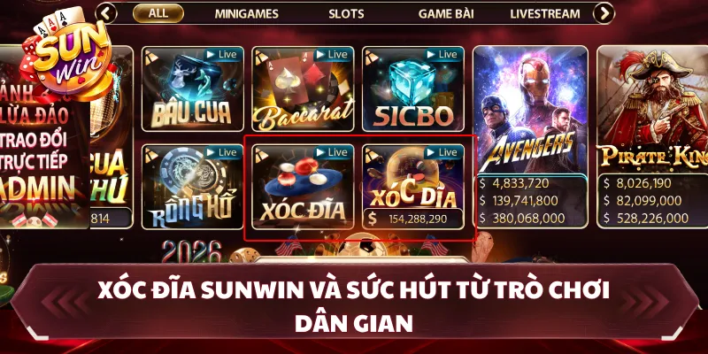 Xóc đĩa SUNWIN và sức hút từ trò chơi dân gian 